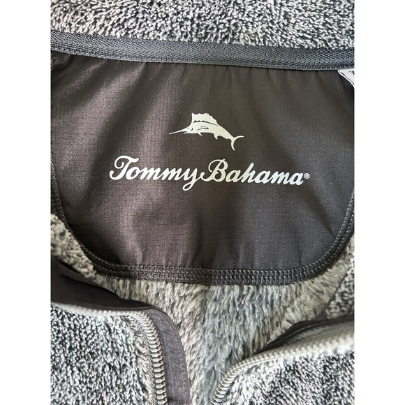 Tommy Bahama Men's Cascade‎ Cozy Vest Coal Grey Plush Fleece - Picture 4 of 7